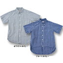全国どこでも 送料無料 !春夏新作!【CUSHMAN】ミックスチェックB.Dシャツ【クッシュマン】メンズ&レディース 半袖シャツ ボタンダウン 25497