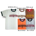 全国どこでも 送料無料 ！春夏新作！リンガーTee GOLDEN　SUN　綿100％メンズ＆レディース　半袖Tシャツ　アメカジ 26050