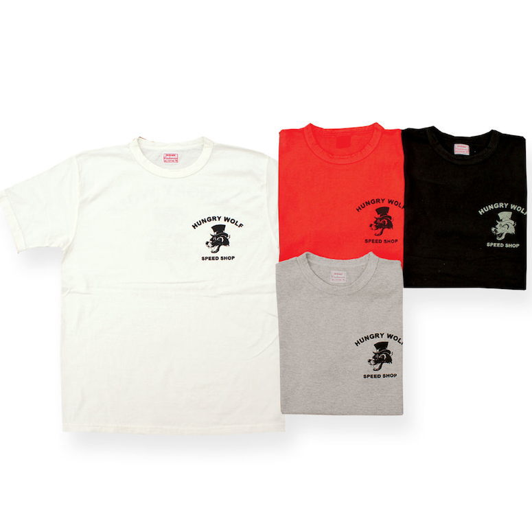 楽天AGOGO全国どこでも 送料無料 ！春夏新作！【CUSHMAN】リサイクルコットンTee （HUNGRY WOLF）　【クッシュマン】メンズ＆レディース　半袖Tシャツ コットン100％ アメカジ