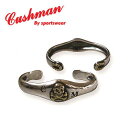 全国どこでも 送料無料 !!新作!!【 CUSHMAN 】50‘S スカル&クロスボーン シルバーバングル【 クッシュマン 】メンズ&レディース バングル 2...