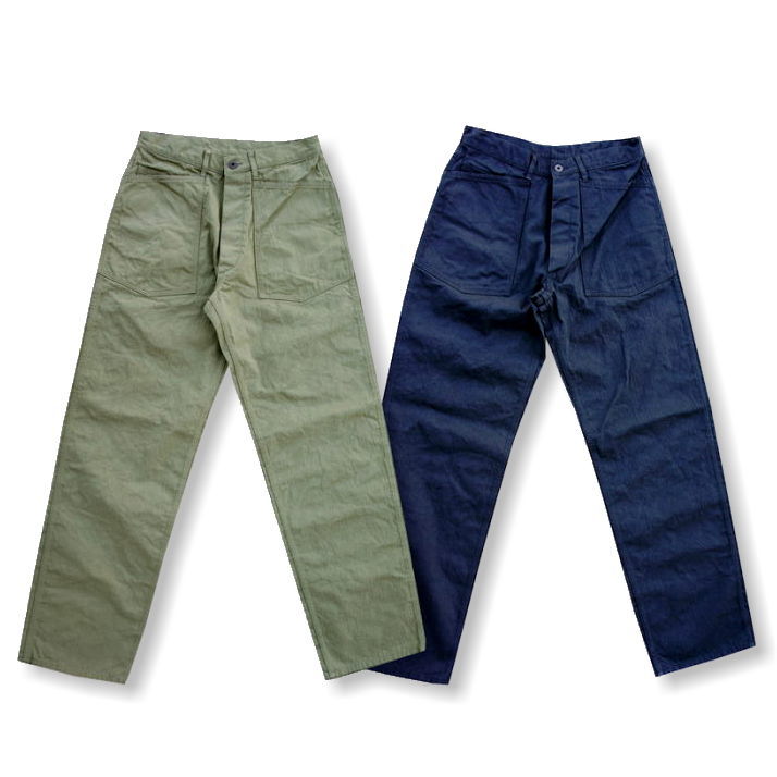 全国どこでも 送料無料 !!春夏新作!!【 CUSHMAN 】ヘリンボーンベーカーパンツ【クッシュマン】アメカジ コットン100%