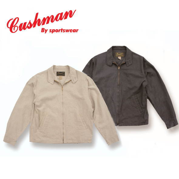 【CUSHMAN】L/C キャンバスドッグイヤージャケット【クッシュマン】メンズ&レディース アウター リネン55% コットン45% 日本製 21040