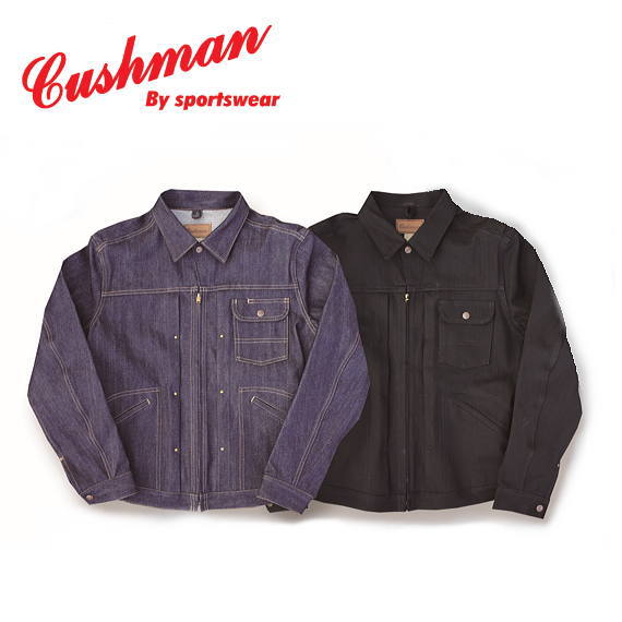 全国どこでも 送料無料 ！2024年 春夏新作！【 CUSHMAN 】14oz DENIM JACKET　 【クッシュマン】メンズ＆レディース アメカジコットン100％ デニムジャケット Gジャン 21030