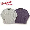 全国どこでも 送料無料 !!【クッシュマン】コットンリネンストライプスリーピングシャツ【CUSHMAN】メンズ&レディース シャツ 8分袖コットン53% リネン...