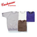 全国どこでも 送料無料 ！！春夏新作！！【 CUSHMAN 】ミニパイル半袖スウェットTee（MUJI）【クッシュマン 】メンズ＆レディース 半袖Tシャツ コットン 綿100％ アメカジ 26681