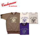 全国どこでも 送料無料 ！！春夏新作！！【 CUSHMAN 】ミニパイル半袖スウェットTee（US ARMY）【クッシュマン 】メンズ＆レディース 半袖Tシャツ コットン 綿100％ アメカジ 26682