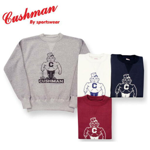【CUSHMAN】プリントセットインスリーブ クッシュマン スウェット【クッシュマン】メンズ&レディース スウェット アメカジ コットン100% 26901P 【CUSHMAN】プリントセットインスリーブ クッシュマン スウェット【クッシュマン】メンズ&レディース スウェット アメカジ コットン100% 26901P