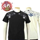 全国どこでも 送料無料 !【SCRIPT】幾何学桜 柄 刺繍 半袖Tシャツ【花旅楽団】メンズ&レディース 和柄 春夏秋 STX-007