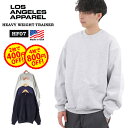 【2点で400円 4点で800円OFFクーポン】ロサンゼルスアパレル LOS ANGELES APPAREL トレーナー 14オンス HF07 ヘビーウェイト スウェット クルーネック MADE IN USA アメリカ製 ロスアパ ロスアンゼルスアパレル