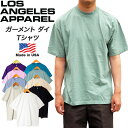  ロサンゼルスアパレル LOS ANGELES APPAREL　ロスアパ tシャツ ガーメントダイ 6.5オンス 半袖 無地 厚手 MADE IN USA アメリカ製 ビンテージブラック