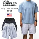 LOS ANGELES APPAREL ロサンゼルスアパレル HF02 14オンス ヘビーウエイト スウェット ハーフパンツ ショーツ ショートパンツ 14oz ロスアパ MADE IN USA アメリカ製 HF-02