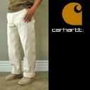 ★　レビューを書いて、更に200円オフ　★★日本未販売★カーハートCARHARTT B04ダブルニー★キナリペインターパンツダブルフロント