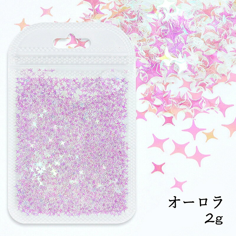 袋入り デザインホログラム キラキラトゥインクル 約2g【オーロラ】