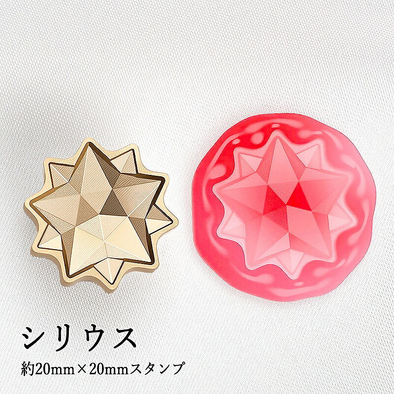 【ヘッドのみ】シーリングワックス用 3D宝石スタンプヘッド 約20mm×20mm シリウスです。 こちらはヘッドのみの販売です。 表面に細かな傷があるもの、点々のような汚れがあるものがございます。 予めご了承ください。 ■サイズ スタンプサイズ：約20mm×20mm