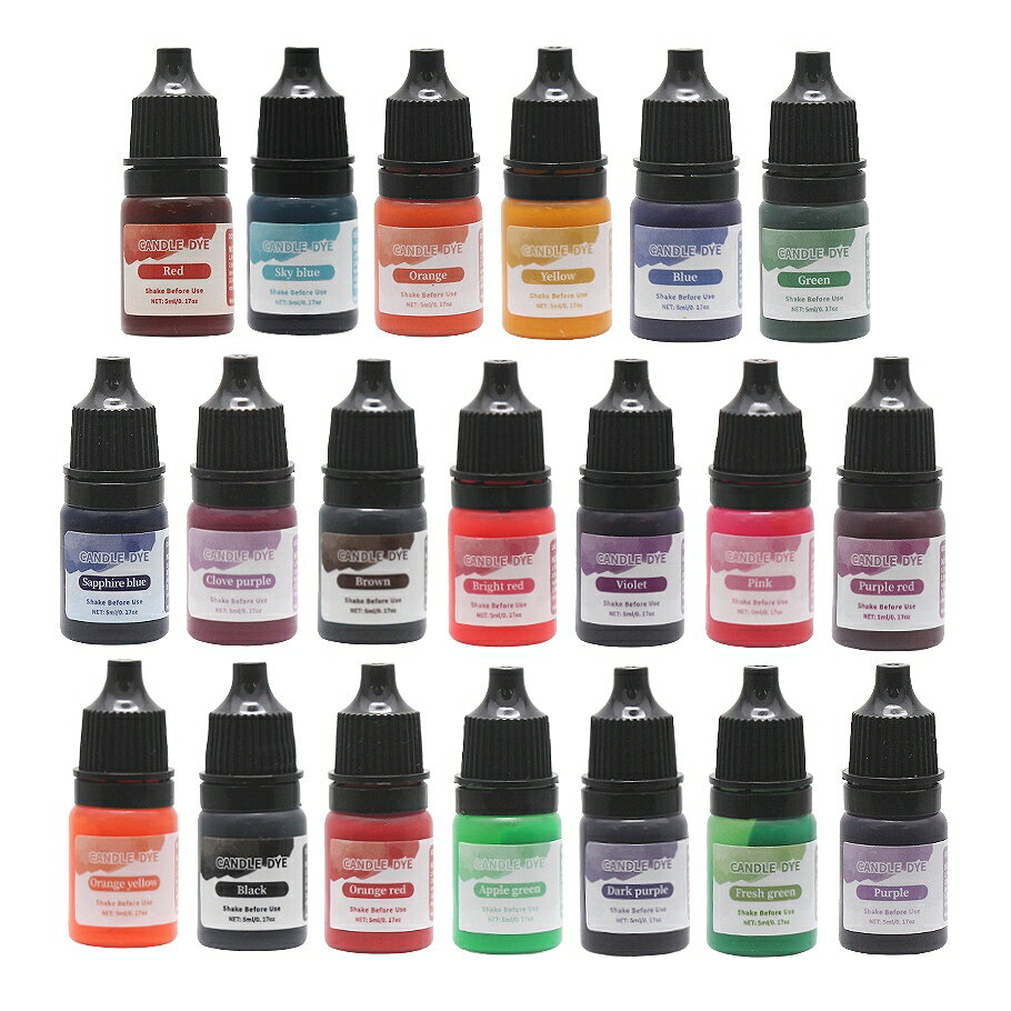 【単色販売】シーリングスタンプ アロマキャンドル ロウ用着色剤 5ml [全20色]