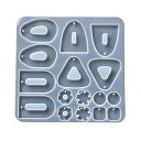レジン シリコン型 8種作れるペアベーシックフープパーツ 1個