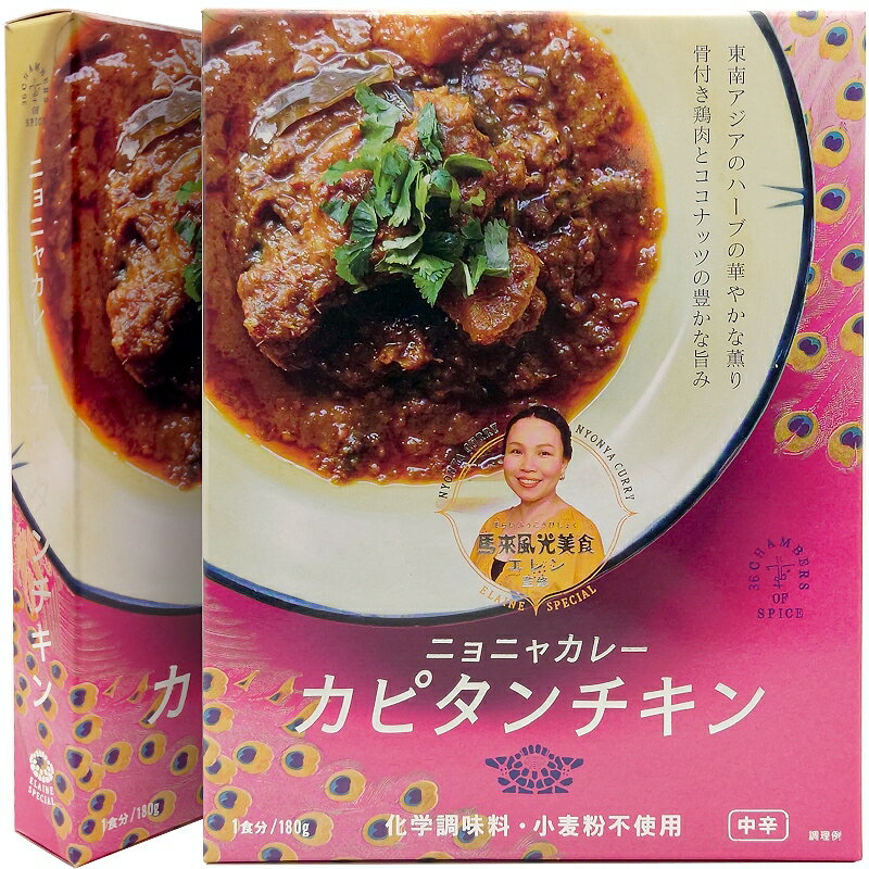 【メール便送料無料】2個セット ニョニャカレー カピタンチキン レトルトカレー スパイスカレー 36チャンバーズ・オブ・スパイス [ 高級 レトルト食品 ギフト お中元 御歳暮 内祝い 父の日 非常食 保存食 お取り寄せグルメ 詰め合わせ 36cos ]