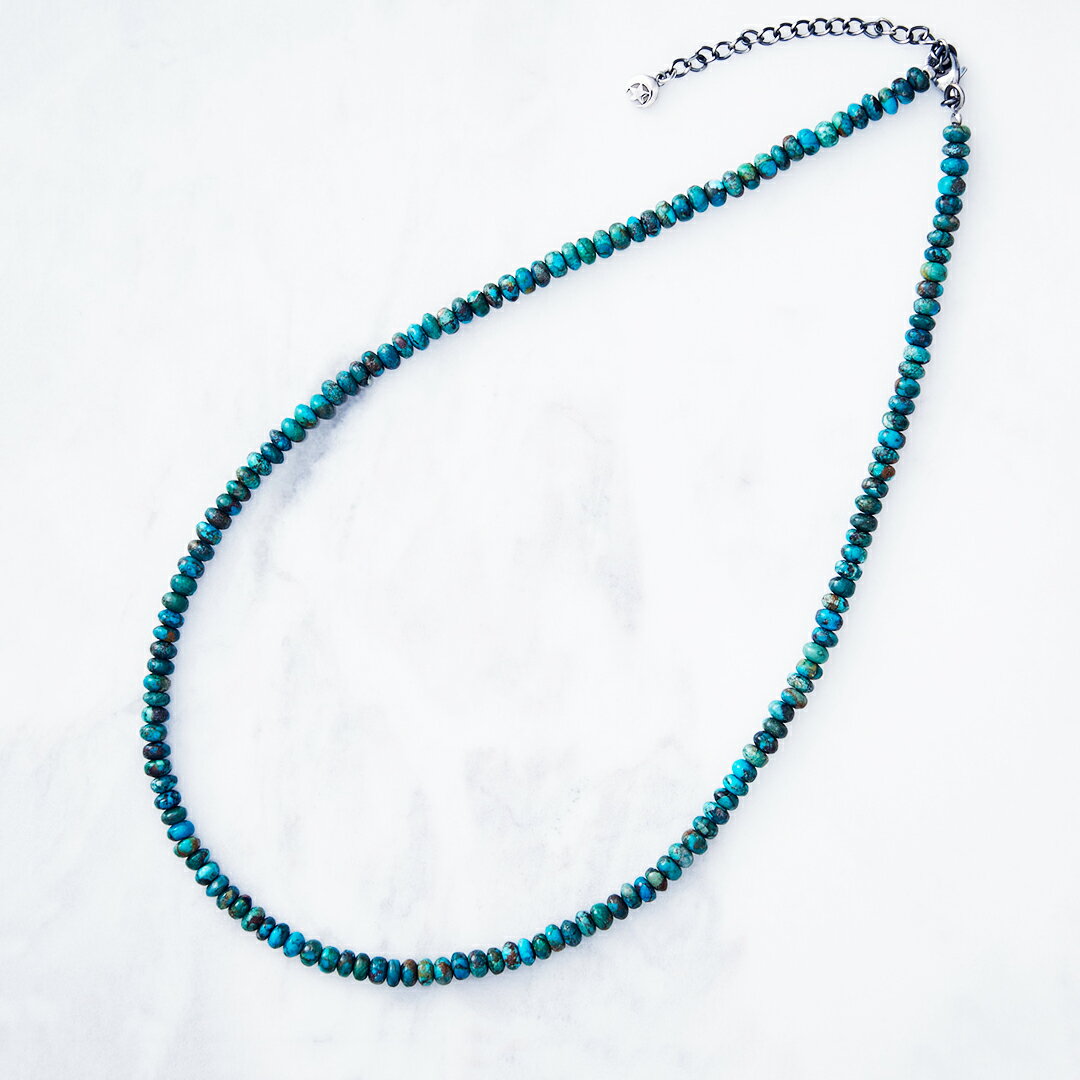 TURQUOISE CHAIN(チェーン Silver925 燻し加工 ターコイズ アクセサリー ギフト プレゼント)
