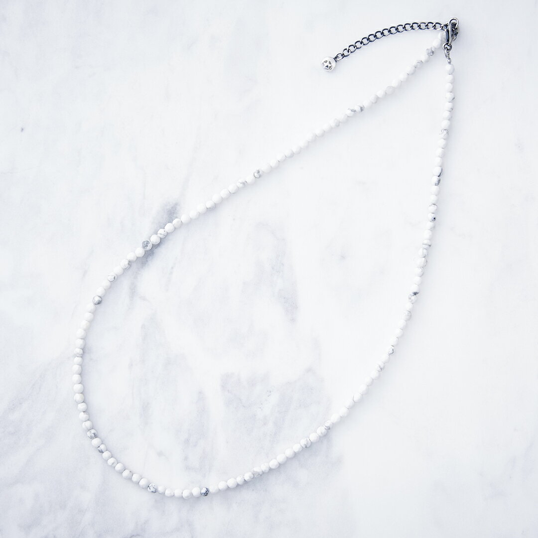 楽天A-SELECT【Crescent Luna（クレセントルナ）】WHITE TURQUOISE CHAIN（チェーン Silver925 燻し加工 ホワイトターコイズ ハウライト アクセサリー ギフト プレゼント）