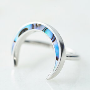 【Crescent Luna(クレセントルナ)】CONCHA LUNA RING　(リング 指輪 Silver925 シェル 三日月 ムーン アクセサリー ギフト プレゼント)