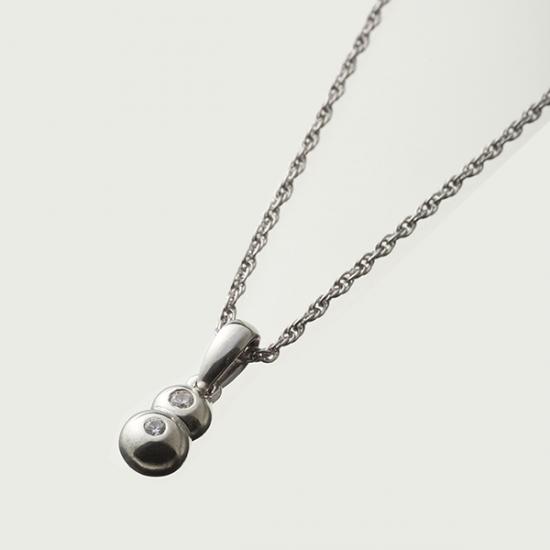 楽天A-SELECT【mouchu（マウチュ）】Twins Necklace Silver（ネックレス Silver925 キュービックジルコニア アクセサリー ギフト プレゼント）