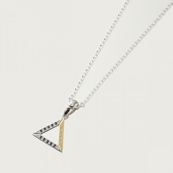 【mouchu(マウチュ)】Triangle Necklace(ネックレス Silver925 キュービックジルコニア トライアングル 三角 アクセサリー ギフト プレゼント)
