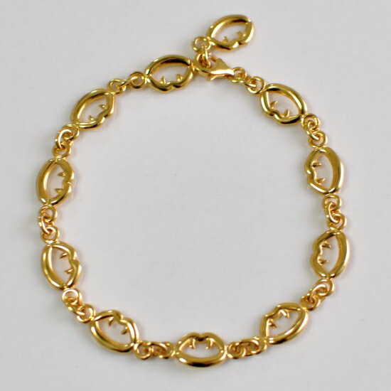 【mouchu(マウチュ)】Fang Bracelet Gold(ブレスレット Silver925 リップモチーフ 唇デザイン アクセサリー ギフト プレゼント...