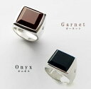 【mouchu(マウチュ)】Square Ring(リング 指輪 Silver925 キュービックジルコニア オニキス 幅太め アクセサリー ギフト プレゼント...