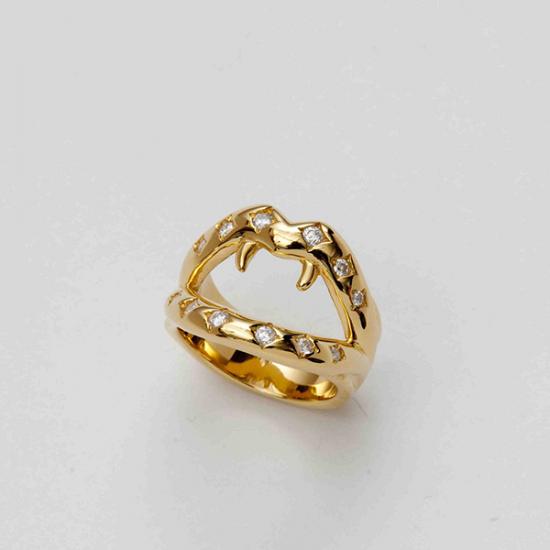 【mouchu(マウチュ)】Fang Ring Gold(リング 指輪 Silver925 リップモチーフ 唇デザイン 幅太め アクセサリー ギフト プレゼント)