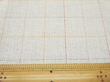 【 1m価格 】イタリー製 FERLA(フルラ) レトロ 格子柄 シルクツイード 生地♪ ペールライラックmix ♪≪ 薄紫色 青 オレンジ 赤 ≫イタリア≪ インポート 輸入 舶来 ≫ 【 1m 2,000円】【 メール便1mまでOK 】 s1ke820A