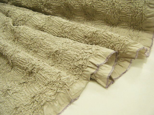 1点限定です！【 3.4mの価格 】◆ 有名ブランド・メーカー使用生地 ◆ 服地 日本製 シャーリング加工 エ..