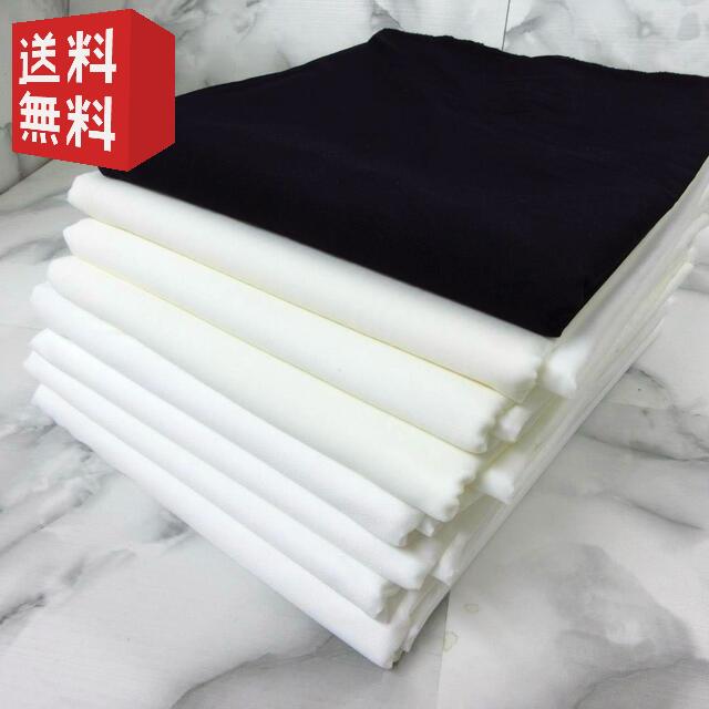 ◆1セット限定です◆シワの為、お買得◆＊宅配便送料無料（沖縄・離島は除く）＊【 8枚セットで40m 】＊ 日本製ニットストレッチ接着芯 ♪ 白＆黒 ホワイト＆ブラック ♪ アイロン接着の片面接着芯≪ 国産 布 服地 布地 無地 アソート セット 福袋 ≫◆interlining-ast3