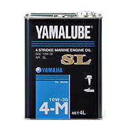 【YAMAHA/ヤマハ】ヤマルーブ　YAMALUBE 4ストローク（ガソリン）　マリンオイルSL 10W-30 4リットル　スチール缶90790-71512