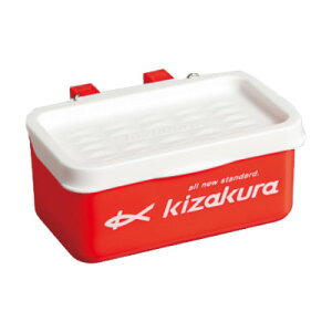 【KIZAKURA/キザクラ】エサBOX レッド 024627 エサ入れ えさ箱 餌ケース 釣アイテム