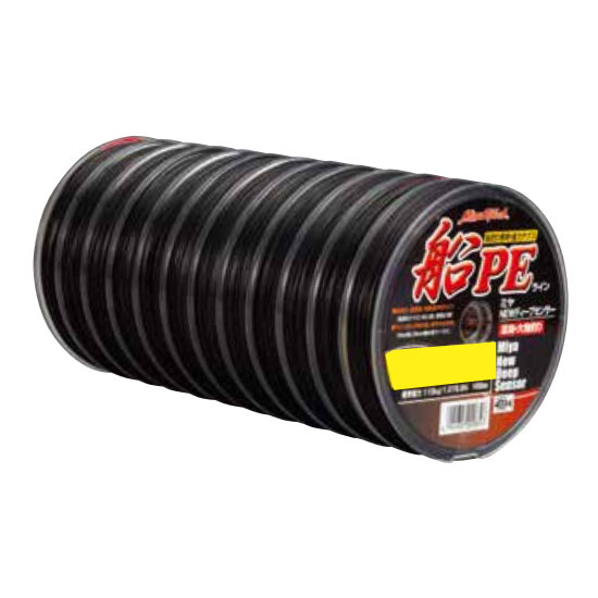 【MiyaEpock/ミヤエポック】ミヤ・ニューディープセンサーブラック 8号 100m×12連結 21402 ライン 連結ライン