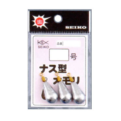 【SEIKO/清光商店】ナス型オモリ 21-1-11 ローリングスイベル付き 錘 おもり パーツ なす型 釣り小物 仕掛け