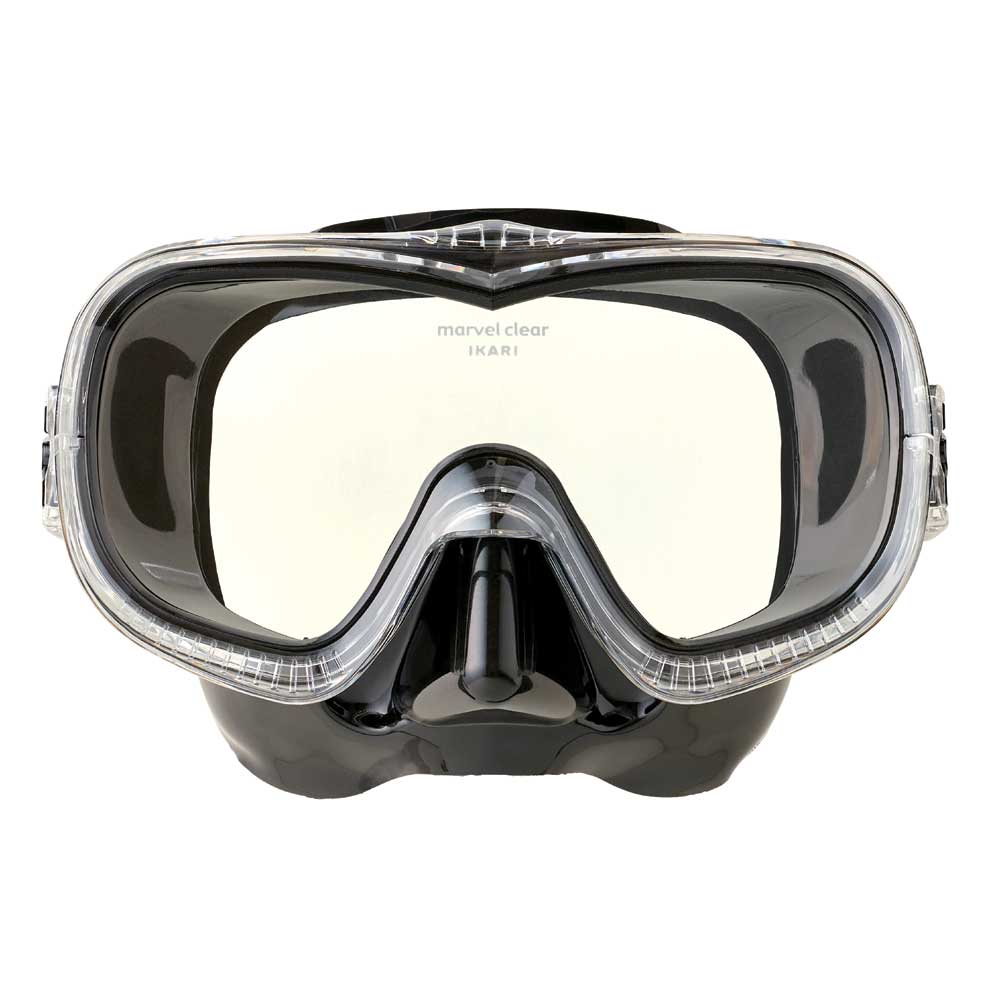 【IKARI/イカリ】AM-161 マーベルクリアー ブラッククリアー (116165) メンズサイズ 広視野 シュノーケ..