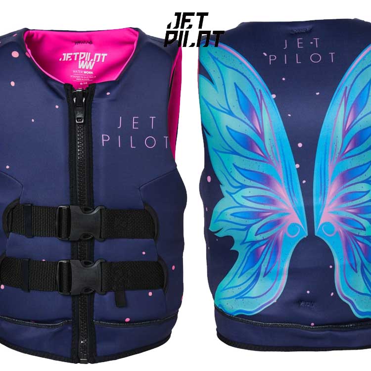 【JETPILOT/ジェットパイロット】 JA22211G GIRLS WING CAUSE NEO VEST キッズ ネオベスト ライフジャケット ライフベスト 子供用