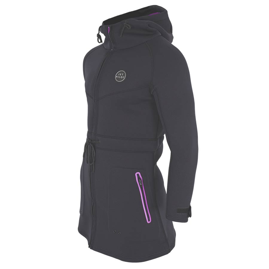 【JETPILOT/ジェットパイロット】JA22264 VENTURE LADIES LONG TOUR COAT Black/Pink ツアーコート レディー...