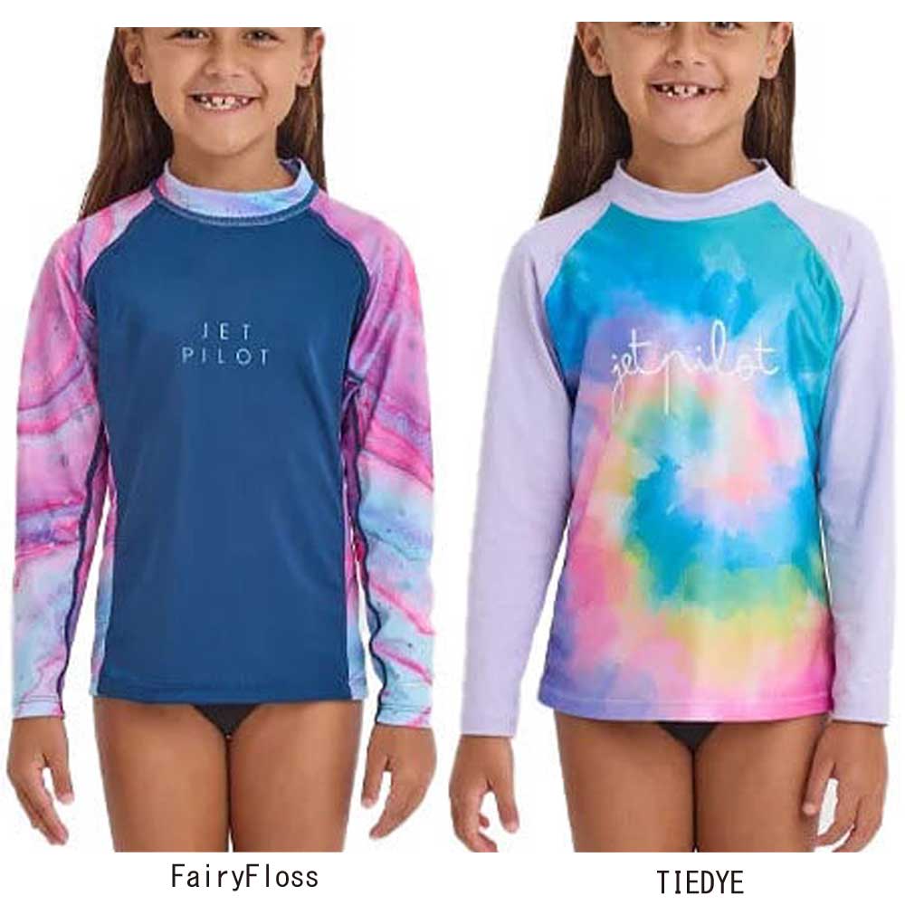 【JETPILOT/ジェットパイロット】JA24363 YOUTH GIRLS LS HYDRO RASHIE ラッシュガード 長袖 キッズ こども 子供用 女の子