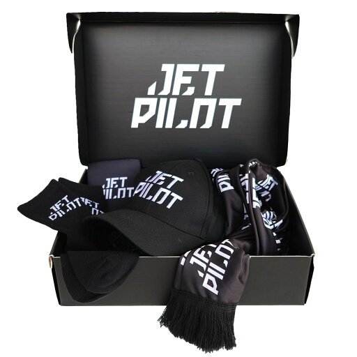 【JETPILOT/ジェットパイロット】PROMO244 JETPILOT GIFTBOX Black (397270) プレゼント キャップ、スカーフ、ソックス、ボトルカバーの4点セット 【JETPILOT/ジェットパイロット】PROMO244 JETPILOT GIFTBOX Black (397270) プレゼント キャップ、スカーフ、ソックス、ボトルカバーの4点セット