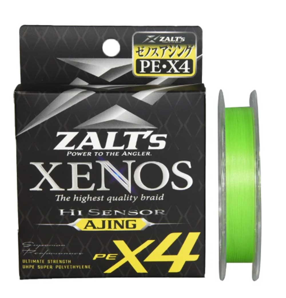 【LINE SYSTEM/ラインシステム】Z4240S XENOS X4 Hi Sensor Ajing 0.4号 150m (026632) ライトグリーン アジング PEライン