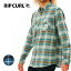 【RIPCURL/リップカール】009MSH SWC FLANNEL SHIRT 長袖シャツ メンズ 秋冬 オーガニックコットン チェック