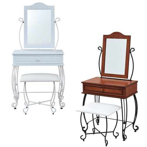 ドレッサー テーブル pc デスク一体型 化粧台 コスメ 鏡台 机兼用 収納 姿見 収納 一面鏡 コンパクト ミニ 北欧 アンティーク かわいい 姫系 シンプル ジュエリー アクセサリー 収納 大容量 おしゃれ