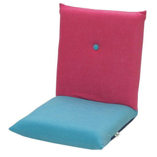 座椅子 リクライニングチェア 低い 椅子 一人暮らし コンパクト ローチェア こたつ おしゃれ 1人掛け 一人掛け ピンク×ブルー