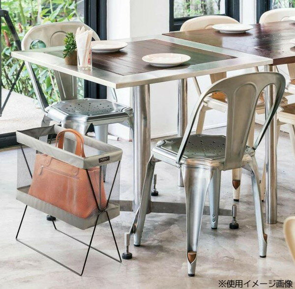 荷物置き台 スタンド メッシュ 折りたたみ 椅子の下 机の下 床 カゴ 安い 低い スリム コンパクト トイレ カバン入れ リュック 鞄 ケース おしゃれ 籠 ...