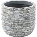 鉢カバー フラワーベース アンティーク ヴィンテージ おしゃれ シンプル レトロ 北欧 観葉植物 陶器風 約 幅25.5 奥行25.5 高さ22