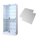 コレクションケース キャビネット ガラス ショーケース アンティーク 薄型 フィギュア ディスプレイ 棚 ディスプレイケース コレクションラック ( 本体両開き...