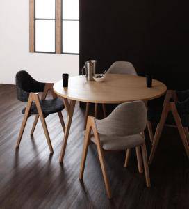 ダイニングテーブルセット 4人用 丸テーブル 丸型 椅子 おしゃれ 安い 北欧 食卓 5点 ( 机+チェア4脚 ) 直径120 デザイナーズ クール スタイリッシュ ミッドセンチュリー