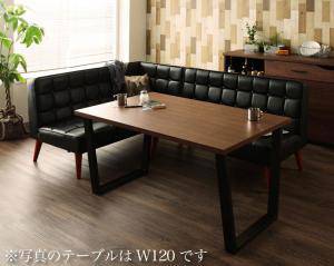 ダイニングテーブルセット 4人用 コーナーソファー L字 l型 ベンチ 椅子 おしゃれ 安い 北欧 食卓 レザー 合皮 カウチ 3点 ( 机+ソファ1+左肘ソファ1 ) 幅150 西海岸 ヴィンテージ インダストリアル レトロ ミッドセンチュリー 高さ65 ロータイプ 低め ウォールナット